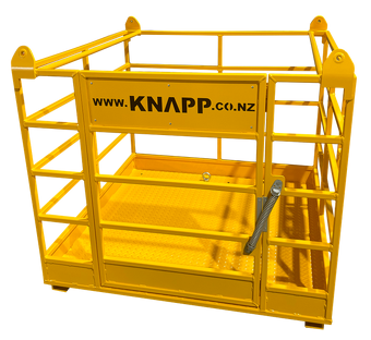 Image 1 of 2-Person Crane 250kg Man Cage 1200x1200mm with Feet & Full Gate