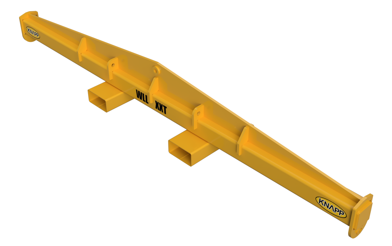 SINGLE LENGTH FORK HOIST LIFTING BEAM with Fork Pockets and Central Lifting Point